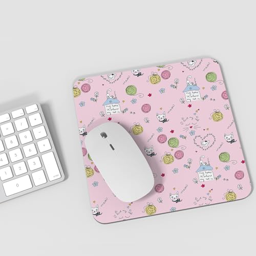 Cute Cat Pink Wallpaper Removable Vinyl Self-Adhesive Sticky Contact Paper for Kids Room Waterproof Wallpaper Perfect Baby Girl Bedroom Boys Room Girly Dollhouse Fun Decoration 17.7"x70.8"
