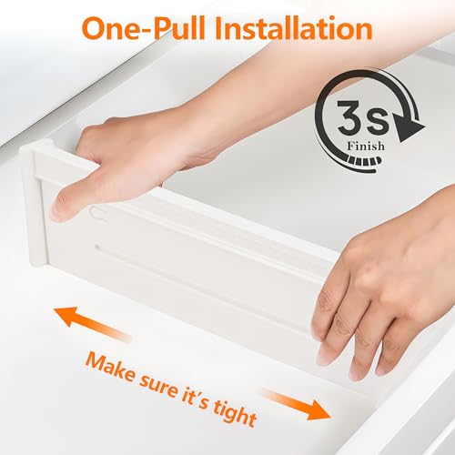 6 Pack Adjustable Drawer Organizer Dividers for Wardrobe, Baby Clothes, Cosmetics & Toiletries – Expandable Storage Solution for Drawers