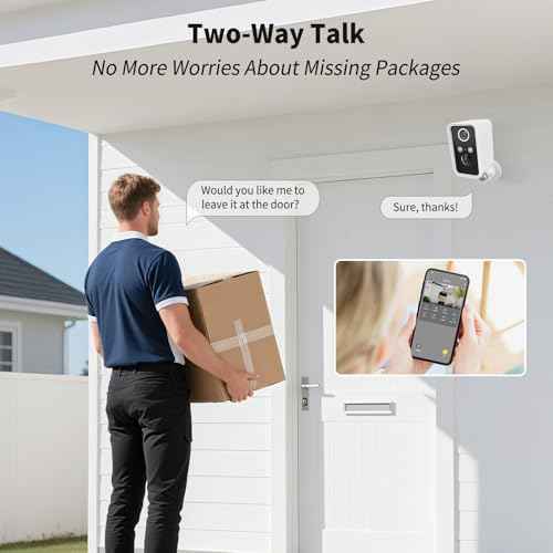 Security Cameras Wireless Outdoor 2 Pack, Wi-Fi Camera Outdoor Wireless for Home Security Outside, Motion Detection, Spotlight, Siren, Alexa Compatible, Only 2.4G Wi-Fi
