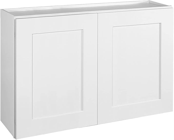 Design House Brookings Shaker Unassembled Wall Kitchen Cabinet W3624, 36 W x 12 D x 24 H, Painted White, Solid Wood, Design House, 561613