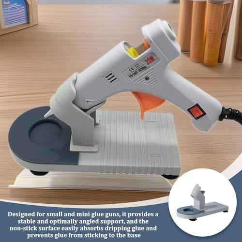 Glue Gun Stand,Heat Gun Holder,Hot Glue Gun Stand With Non-Stick Silicone Mat, Suction Cups,Glue Gun Holder Stand,Glue Gun Holder,For Make Your Diy, Crafts, Home School Project Well Bars Orderly