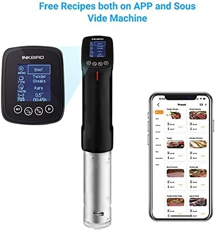 INKBIRD WIFI Sous Vide Cooker Bundle with Vacuum Sealer Machine,1000W Sous-Vide Cooker Immersion Circulator with 14 Preset Recipes on APP and Thermal Immersion with Timer