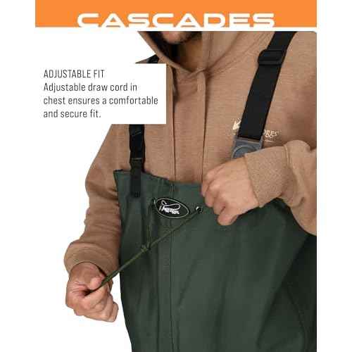 Cascades 2-ply Poly/Rubber Waterproof Fishing Bootfoot Chest Wader for Fishing