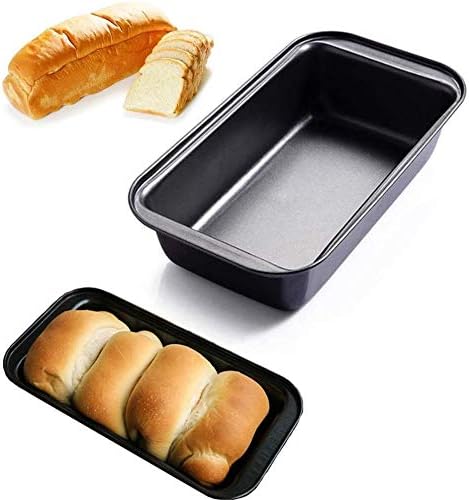 Mingcao Nonstick Loaf Pan, 8.5 x 4.5 Inch Carbon Steel Toast Pan for Baking Bread with Oven, Gray Set of 2