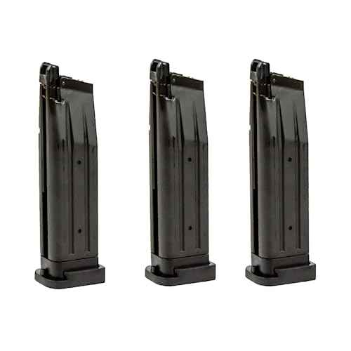 Lancer Tactical Knightshade 28 Round Hi-Capa Green Gas Airsoft Magazine 3 Pack