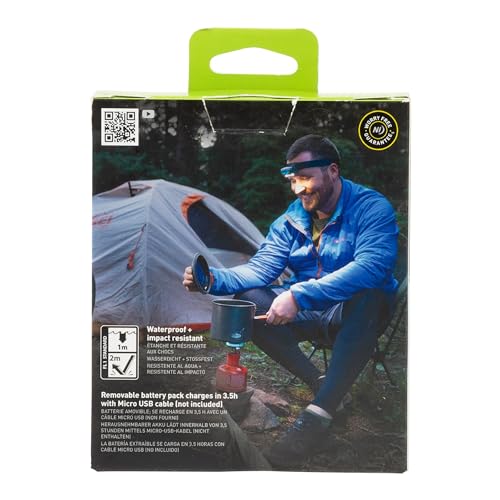 Nite Ize Radiant RH2 PowerSwitch Rechargeable Headlamp - Hands-Free Flashlight Alternative - Headlamp for Backpack Gear, Camping Equipment & More - Waterproof & Lightweight - Black/Grey