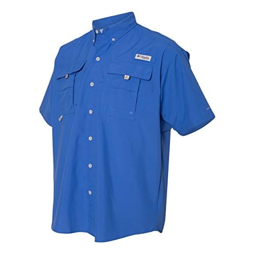 Columbia Men's Standard Bahama Ii Short Sleeve Shirt, Vivid Blue-Legacy, X-Large