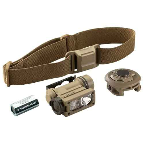 Streamlight 14531 Sidewinder 55-Lumens Compact II Aviation Flashlight with Rail Mount & Headstrap in Clamshell, Coyote