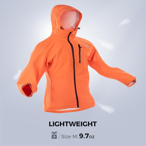 KastKing HydroArmor Lightweight Rain Jacket, 2.5-Layer Waterproof Fishing Hiking Rain Suit for Men, Packable Rain Gear