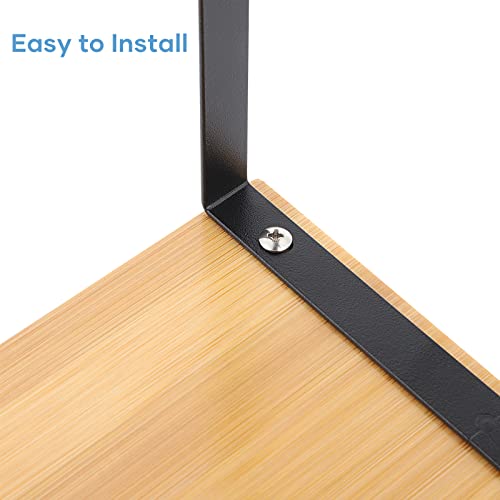 NEX Kitchen Cabinet and Counter Shelf Organizer, Stackable & Expandable, Black and Natural - color: Black + Natural Beige, size: 11.7''W