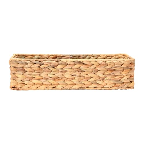 Household Essentials Water Hyacinth Rectangular Storage Basket, Natural - color: Natural