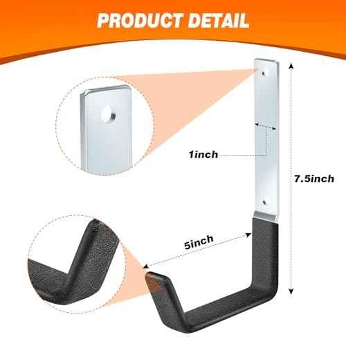Garage Hooks Heavy Duty Bike Hooks for Garage Set of 8 Tool Organizers and Storage Wall Mount Storage Tool Holder Hanger for Garden Shed Shop Ladder