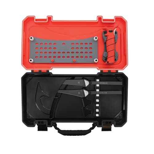 BUBBA Multi-Flex Interchangeable Blade Kit, with Non-Slip Grip Handle, 2 Ti-Nitride S.S. Coated Non-Stick Blades and Case for Fishing