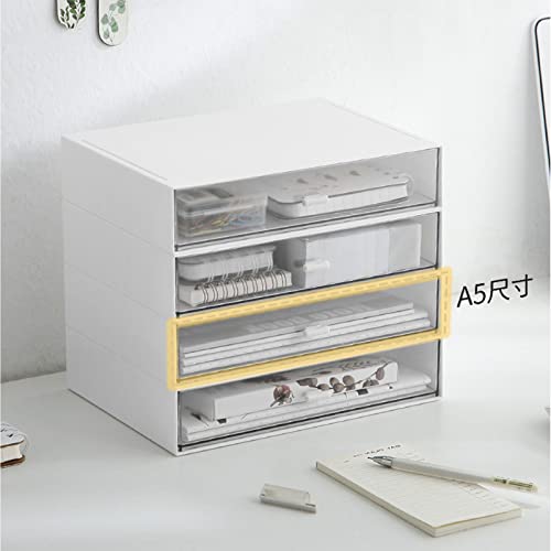 Desk Organizer with Drawers Stackable Storage Drawers, Plastic Compact Desk Storage Box Great for Office School Home Small Space- 1drawers (White) - size: 9*6.5*2inch - 1 Compartment