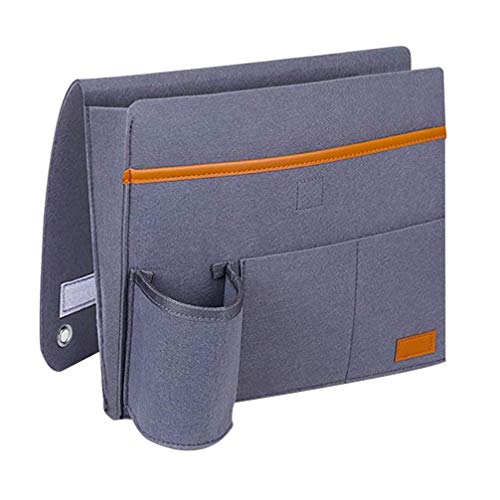 Felt Storage Bag Bed Table Tray for Laptop Couch Side Pocket Table Side Organizer Dorm Bed Felt Bed Storage Organizer Bedside Storage Bedside Sofa Felt Cloth Armrest