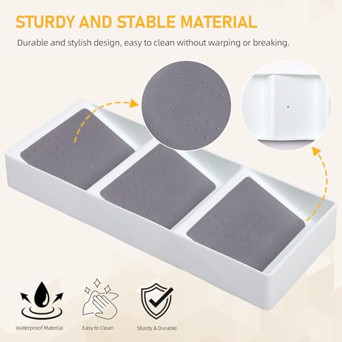 Spice Drawer Organizer,3 Tier Non-Slip Silicone Seasoning Jar Drawer Insert,Spice Rack Organization for Drawer,Spice jar holder for drawer,Kitchen Spice Rack Tray for Cabinet Countertop Makeup Storage - size: 1 Pack