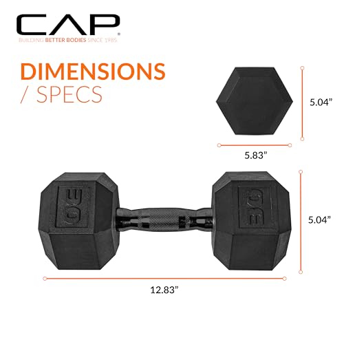 CAP Barbell Coated Dumbbell Weight | Multiple Options Pairs & Sets