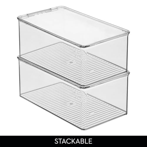 iDesign Stackable Shoe Box - Plastic Shoe Box with Hinged-Lid - Clear - Made in USA - style: Pack of 1