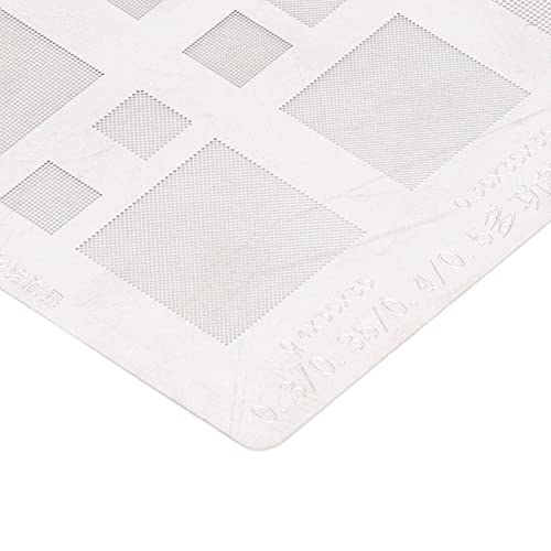 BGA Reballing Stencils, Universal BGA Stencils with Fast Tin Implantation, Stainless Steel Reballing Stencils Templates 0.3 0.35 0.4 0.5 for Cellphones