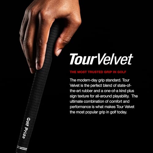 Golf Pride Tour Velvet Golf Grip - Durable Rubber Grip for Clubs - Features Anti-Slip Technology with Textured Surface