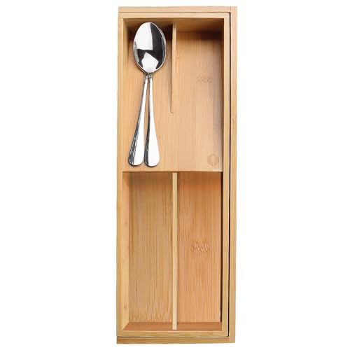 guiogc Expandable Bamboo Kitchen Drawer Organizer - Silverware Organizer - Utensil Holder and Cutlery Tray for Flatware Organizers and Kitchen Utensils - size: 10"Wx16"D (Expandable)