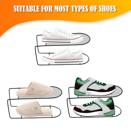 Shoe Slot Organizer, Double Layer Shoe Stacker Space Saver for Closet 10PCS Shoe Stackers for a Pair of Shoes Durable Iron Space Saving Versatile for Narrow Cabinets & Shelves