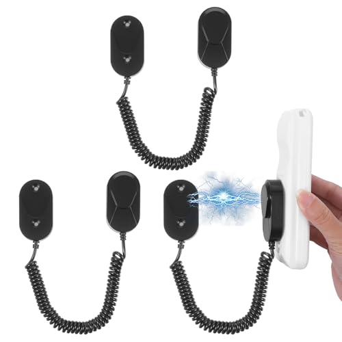 2Pcs Magnetic Remote Leash Control Holder with Spring Ropes Safely Secure TV Remotes & Small Items Retractable Anti-lost Rope Organizer with Adhesive for Projector TV Air Conditioner Remotes