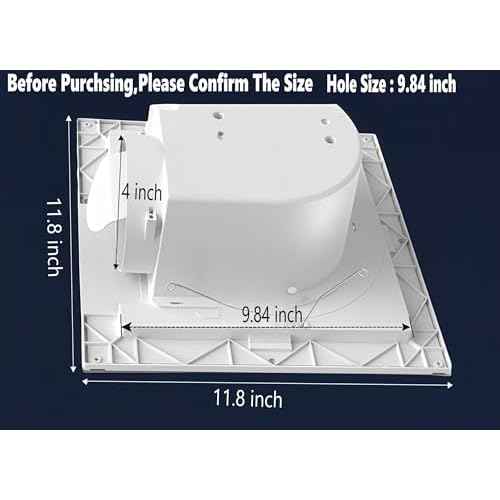 Bathroom Exhaust Fan With Light,DC Energy-Saving Bathroom Ventilation Fan, Ceiling Mount Ventilation Fan & Light 6500K Combo,Newly upgraded silent exhaust fan for the bathroom