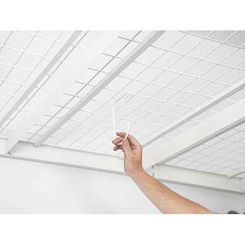 Overhead Rack Hooks for Hanging from Ceiling Rack and Wall Shelving Deck, Heavy Duty Bike Hooks - White (Set of 4)