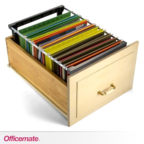 Officemate Plastic Hanging File Folder Frame, 18 Inch, Letter and Legal Size. 1 Set (91961), Black and Gray - size: 18 Inch