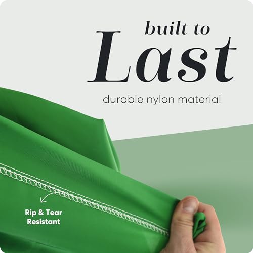 Nylon XL Laundry Bag - Locking Drawstring Closure, Machine Washable, These Large Bags Will Fit a Laundry Basket and Strong Enough to Carry up to Two Loads of Clothes (Green | 30" x 40") - color: Green, size: 30" x 40"