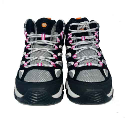 Merrell Women's Moab 3 Mid Waterproof Hiking Boot (Black/Orchid, US Footwear Size System, Adult, Women, Numeric 7)