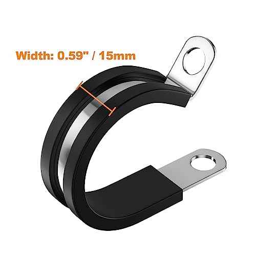 20 PCS 1/4 Inch Stainless Steel Cable Clamps - Insulated, Hose & Pipe Clamps