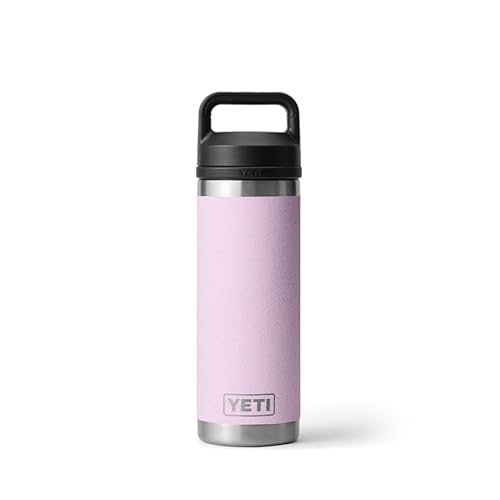 YETI Rambler Bottle Chug, Vaccum Insulated Stainless Steel Bottle with Leakproof Chug Cap, Cherry Blossom, 18 oz (532 ml)