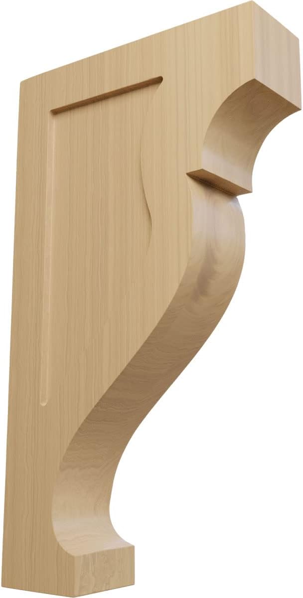 Ekena Millwork CORW03X10X18RKCH Extra Large Rockport Wood Corbels, 3 1/8"W x 10"D x 18"H, Cherry
