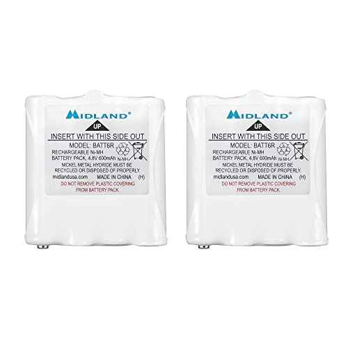 Midland AVP8 NiMH Rechargeable Battery Packs for CXT and LXT Series Radios - 6-Pack