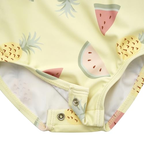 Gerber girls Toddler Long Sleeve One Piece Rashguard Swimsuit