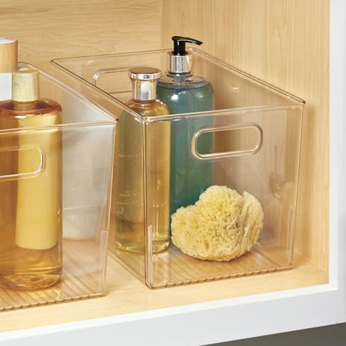 iDesign Large Clear Plastic Storage Bin for Bathroom or Vanity, Organizer for Hair Tools & Shampoo Bottles - style: Pack of 1