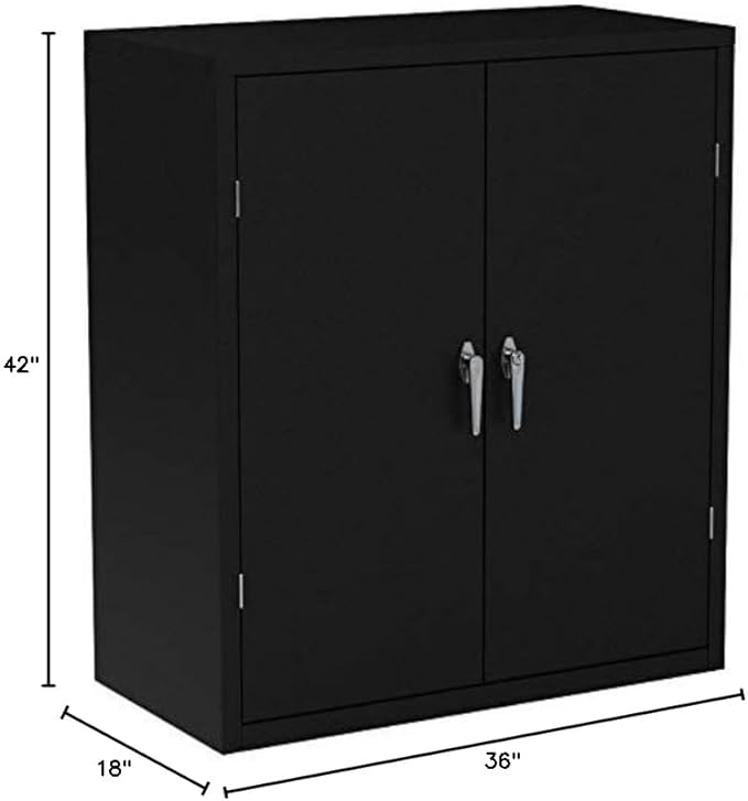 HON Brigade Series Five-Shelf Storage Cabinet - High Storage Cabinet, 36w by 18d by 42h , Black (HSC2472)