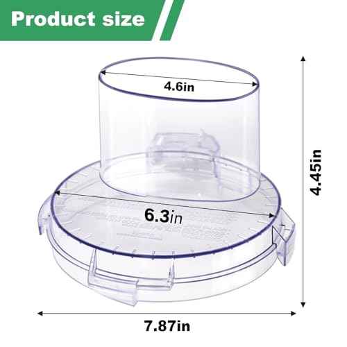 DLC-10 Series Work Bowl Cover 7-Cup DLC-117BGTXT-1 Food Processor Replacement Parts for Tritan Cuisinart,This Cover Features 4 Tabs On The Bottom Rim,Will Only Work With a Tritan Workbowl