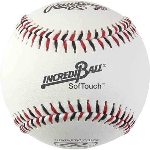 Rawlings | Incredi-Ball White Softstitch Baseballs | 9" | Cloth & Synthetic Leather Cover Options | 12 Count