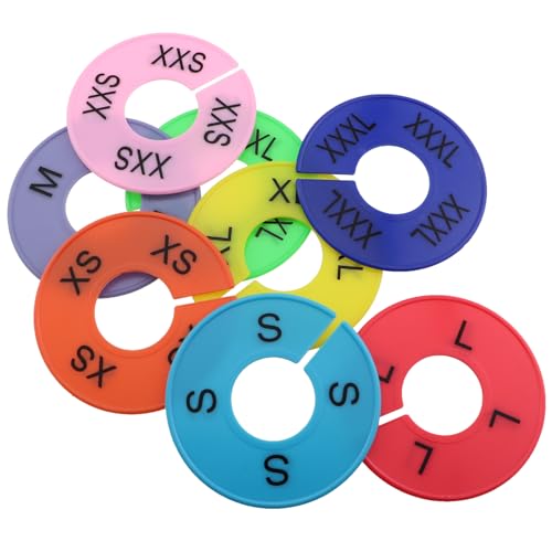 8PCS Reusable Multicoloured Plastic Wardrobe Round Hanging Rack Divider Clothes Partition for Decorating and Organising Wardrobes