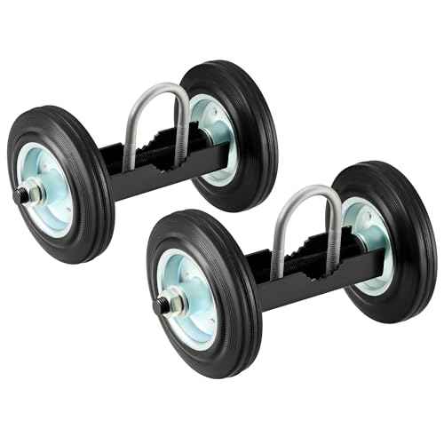 CO-Z 6" Heavy Duty Sliding Gate Wheel for Metal Tube, 600 lb Capacity Chain Link Fence, Undermount Rolling Carrier, Double Wheels, 2Pcs