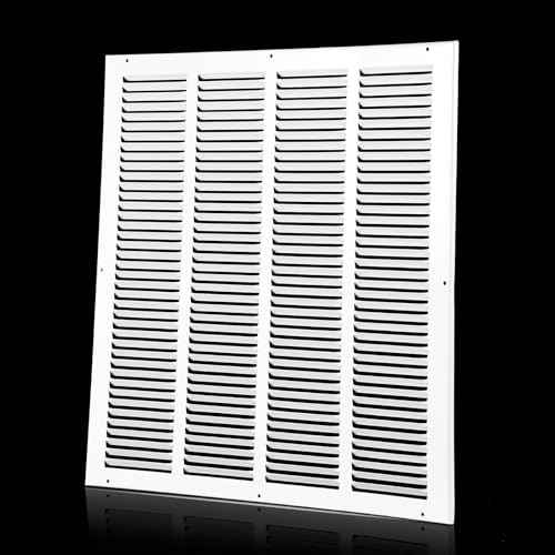 20x20 Return Air Grille(Duct Opening Size),Air Return Vent Cover,Flat Vent Cover,Rejillas De Aire Acondicionado para Casa,Return Air Grilles,Outer Dimensions:21.75"Wx21.75"H(20"Wx20"H, Duct Opening)