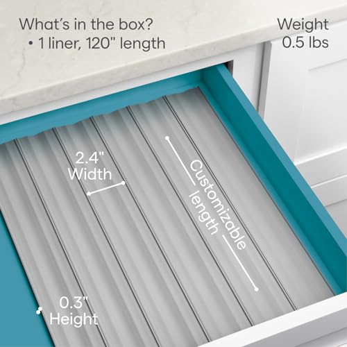 YouCopia SpiceLiner Spice Rack Drawer Organizer (Universal Fit 10’ Roll),Gray - color: Gray