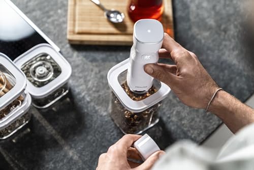 ZWILLING FRESH & SAVE CUBE Box, size 3S, modular & stackable container, airtight & vacuumable storage, dishwasher friendly, transparent - size: 3S