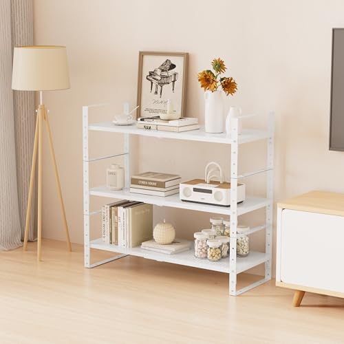 Multi-Functional Metal Shoe Rack, Space-Saving, Perfect for Entryway, Closet, Bathroom, etc. - Sturdy and Durable, High Weight Capacity（3PACKS/White/Large - color: 3packs/White, size: Large