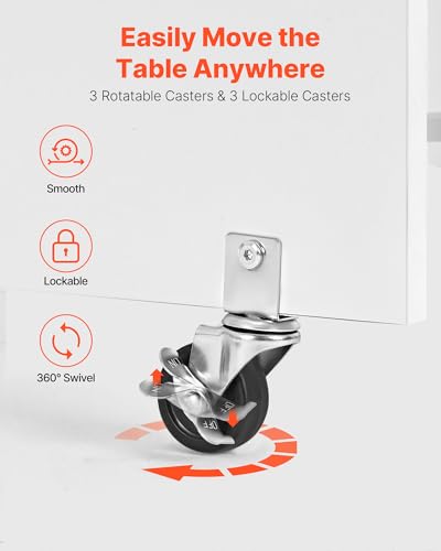 VEVOR Folding Sewing Table, Multipurpose Sewing Machine Table with Cabinet, Compact Design, Wheels, Wooden Pegs, Storage Trays and Shelf, Magnetic Door, Craft Station and Side Desk for Home, White - size: White w/ Cabinet