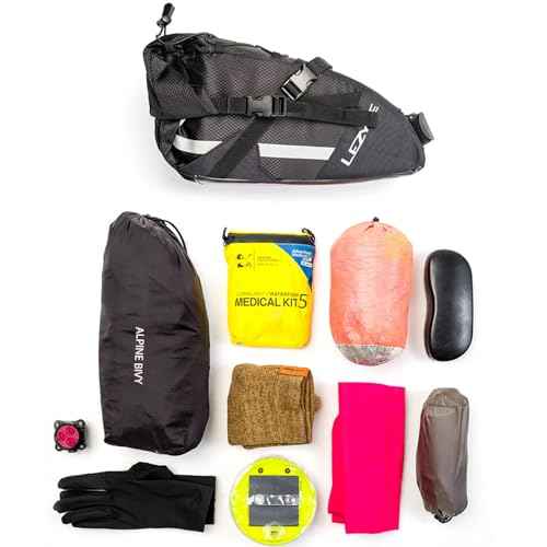 LEZYNE Caddy Bike Saddle Bag - Durable Nylon Cycling Storage Bag with Velcro/Quick Release Mount, Reflective Accents, Water-Resistant Zipper for Road Bikes & Commuters