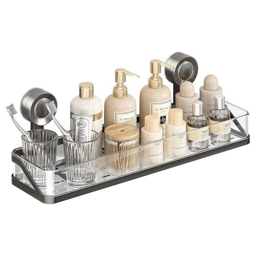 Shower Caddy Suction Cup,Detachable Bathroom Shower Organizer for Bathroom Storage, Wall Mounted Shower Shelves,Rustproof Shelf No Drilling Large Capacity Removable Rack 1 Pack Grey - color: Grey